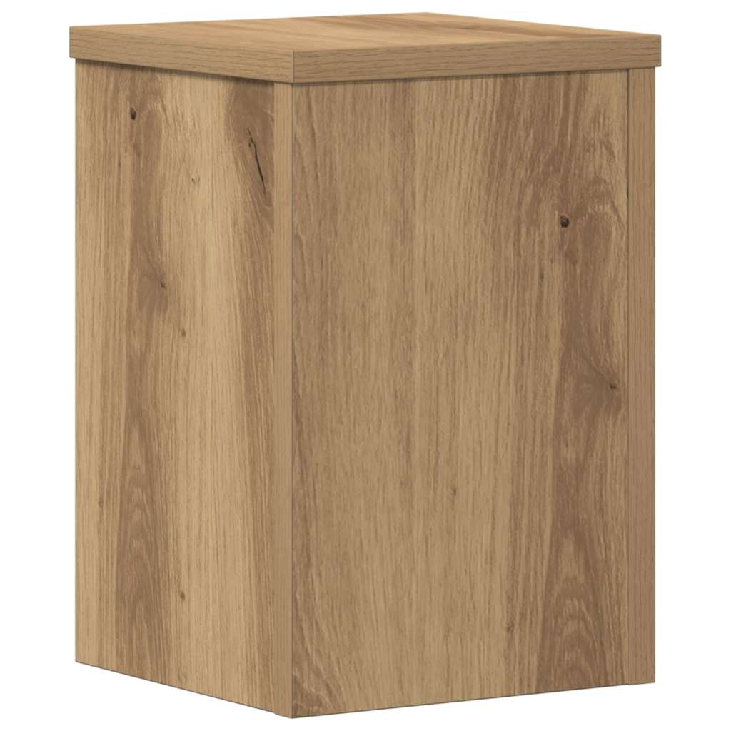 plantestativer 2 stk. 20x20x30 cm konstrueret træ egetræsfarvet