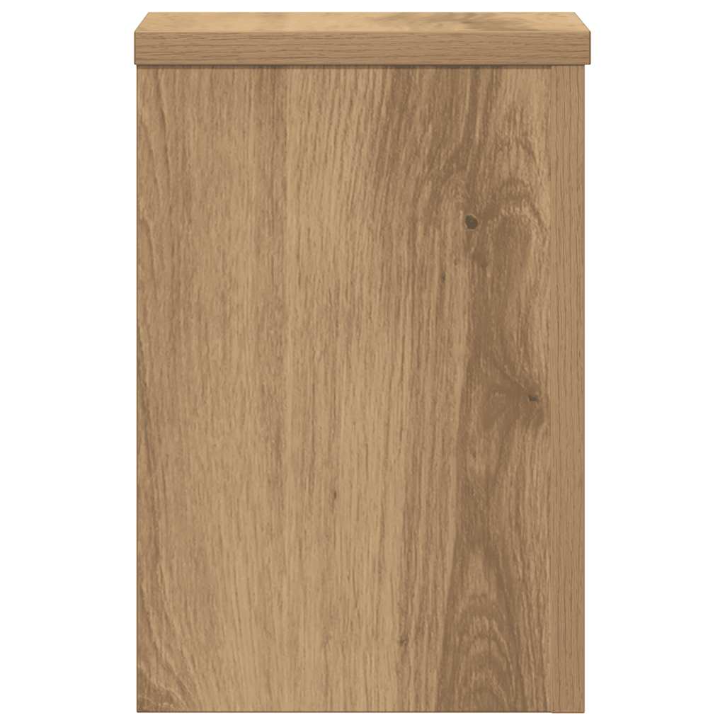 plantestativer 2 stk. 20x20x30 cm konstrueret træ egetræsfarvet