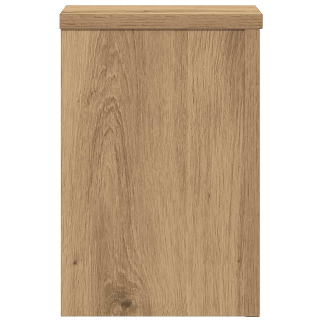 plantestativer 2 stk. 20x20x30 cm konstrueret træ egetræsfarvet