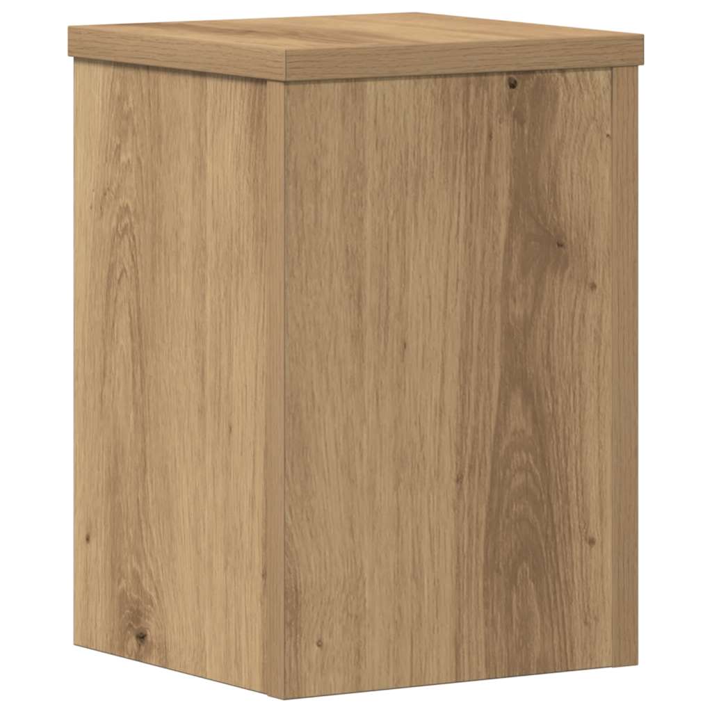 plantestativer 2 stk. 20x20x30 cm konstrueret træ egetræsfarvet