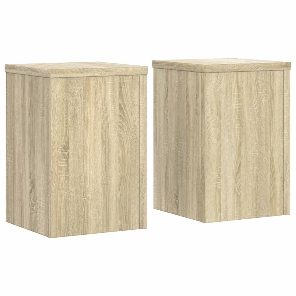 plantestativer 2 stk. 25x25x35 cm konstrueret træ sonoma-eg