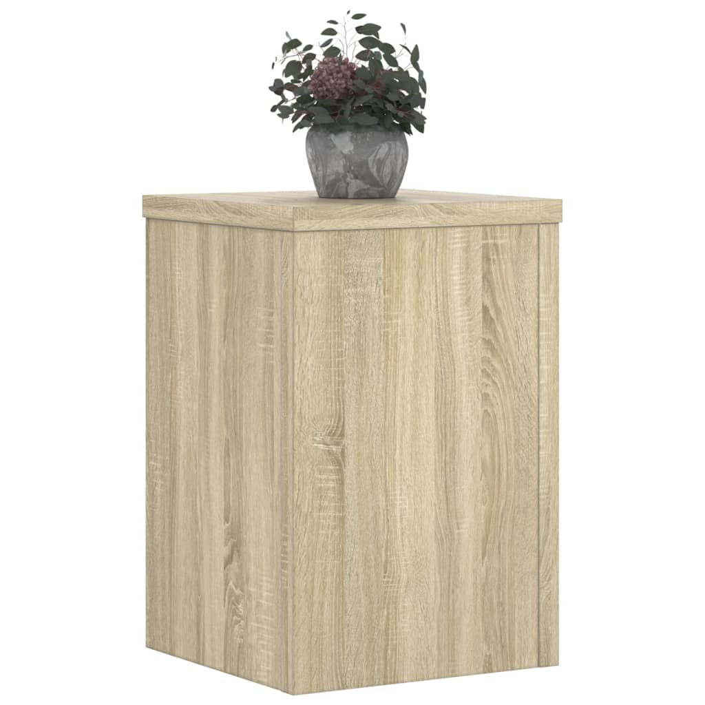 plantestativer 2 stk. 25x25x35 cm konstrueret træ sonoma-eg