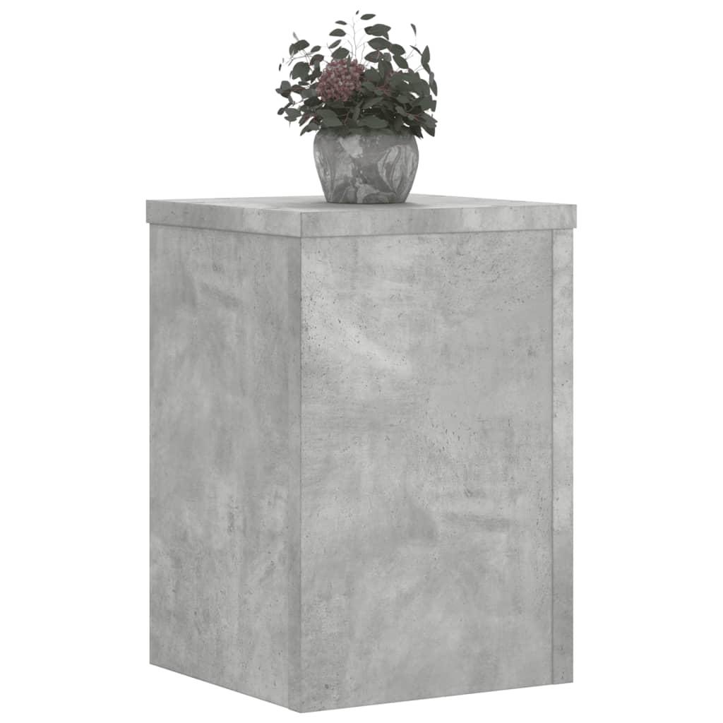 Planteholder 2 stk. Betongrå 25 x 25 x 35 cm Konstrueret træ