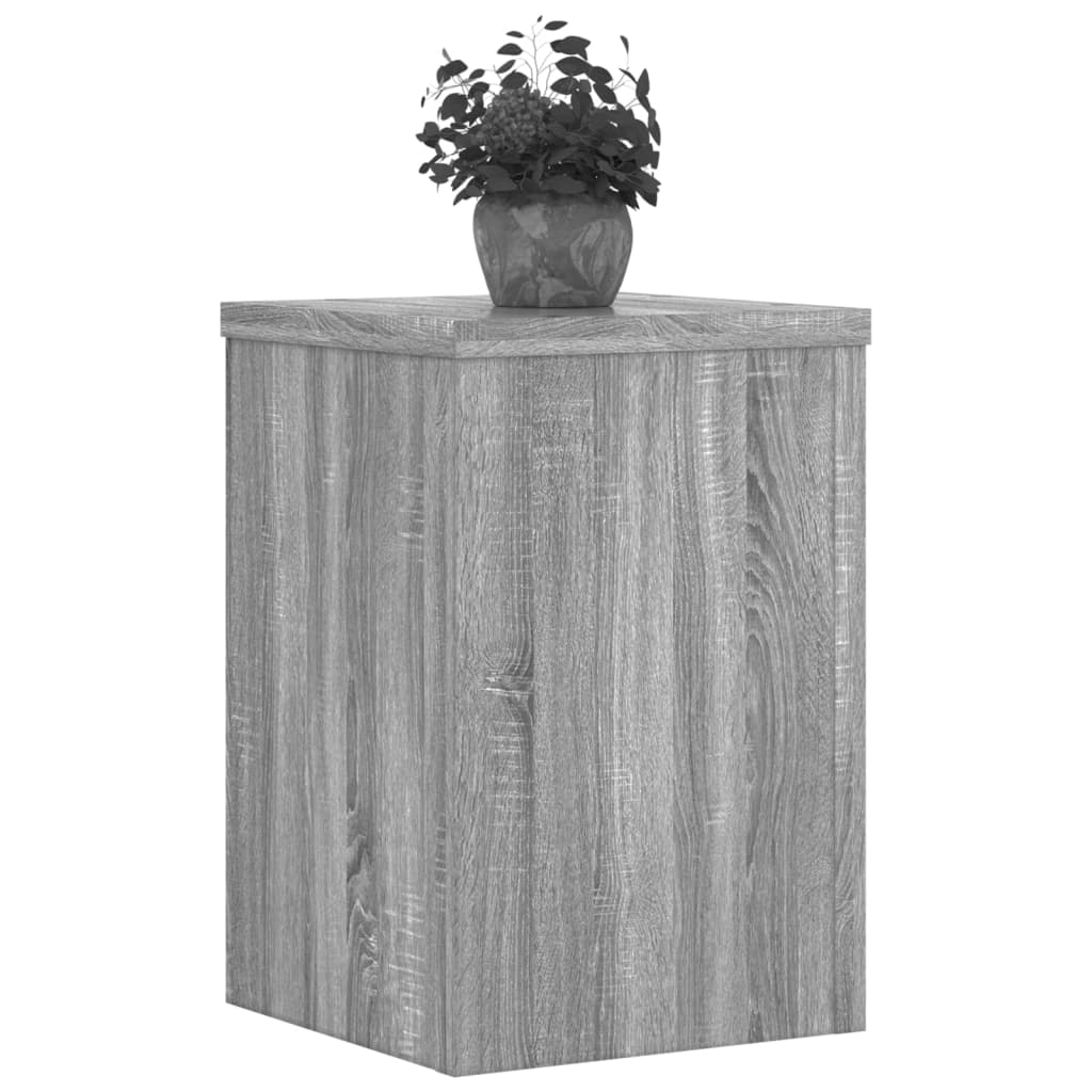 plantestativer 2 stk. 25x25x35 cm konstrueret træ grå sonoma-eg