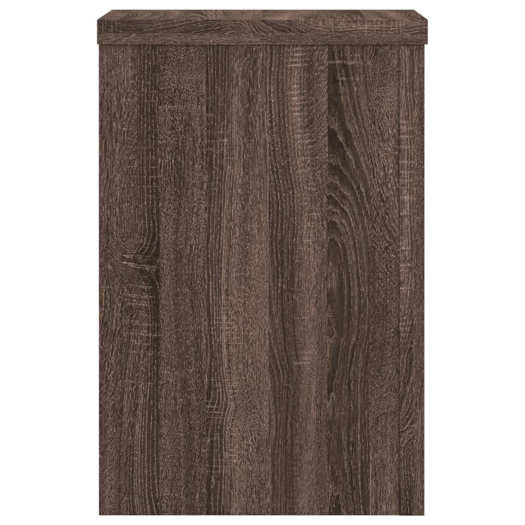 plantestativer 2 stk. 25x25x35 cm konstrueret træ brunt eg