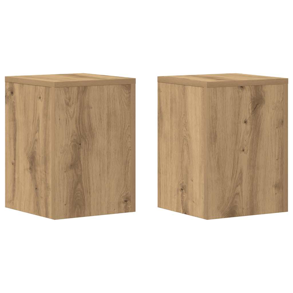 plantestativer 2 stk. 25x25x35 cm konstrueret træ egetræsfarvet