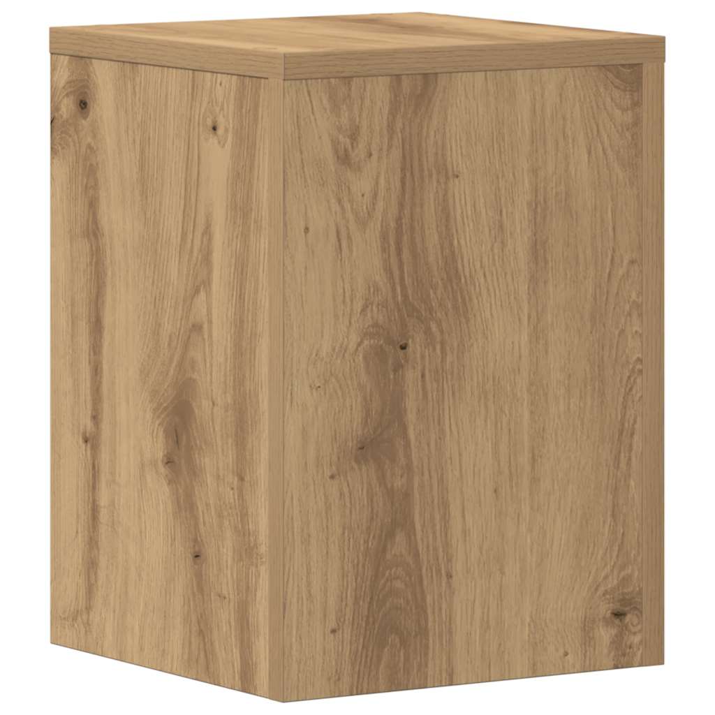 plantestativer 2 stk. 25x25x35 cm konstrueret træ egetræsfarvet