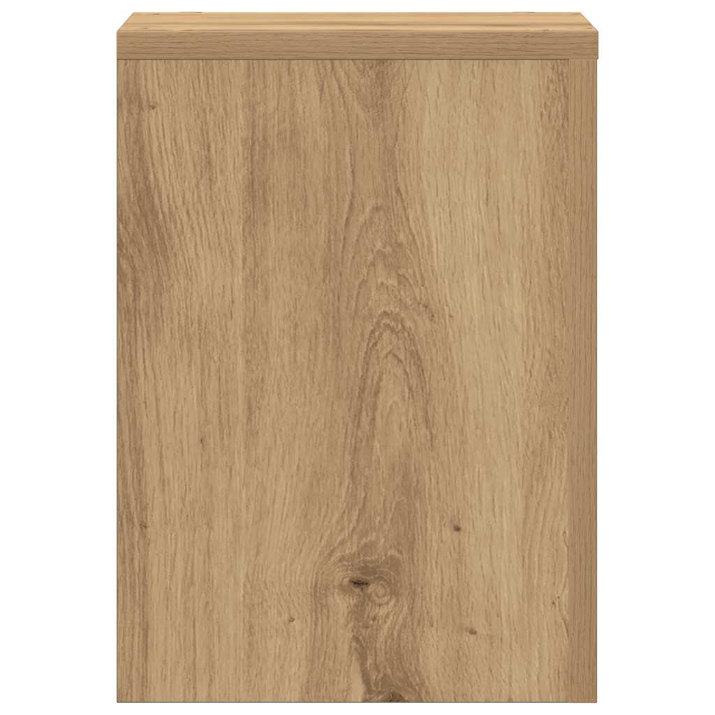 plantestativer 2 stk. 25x25x35 cm konstrueret træ egetræsfarvet