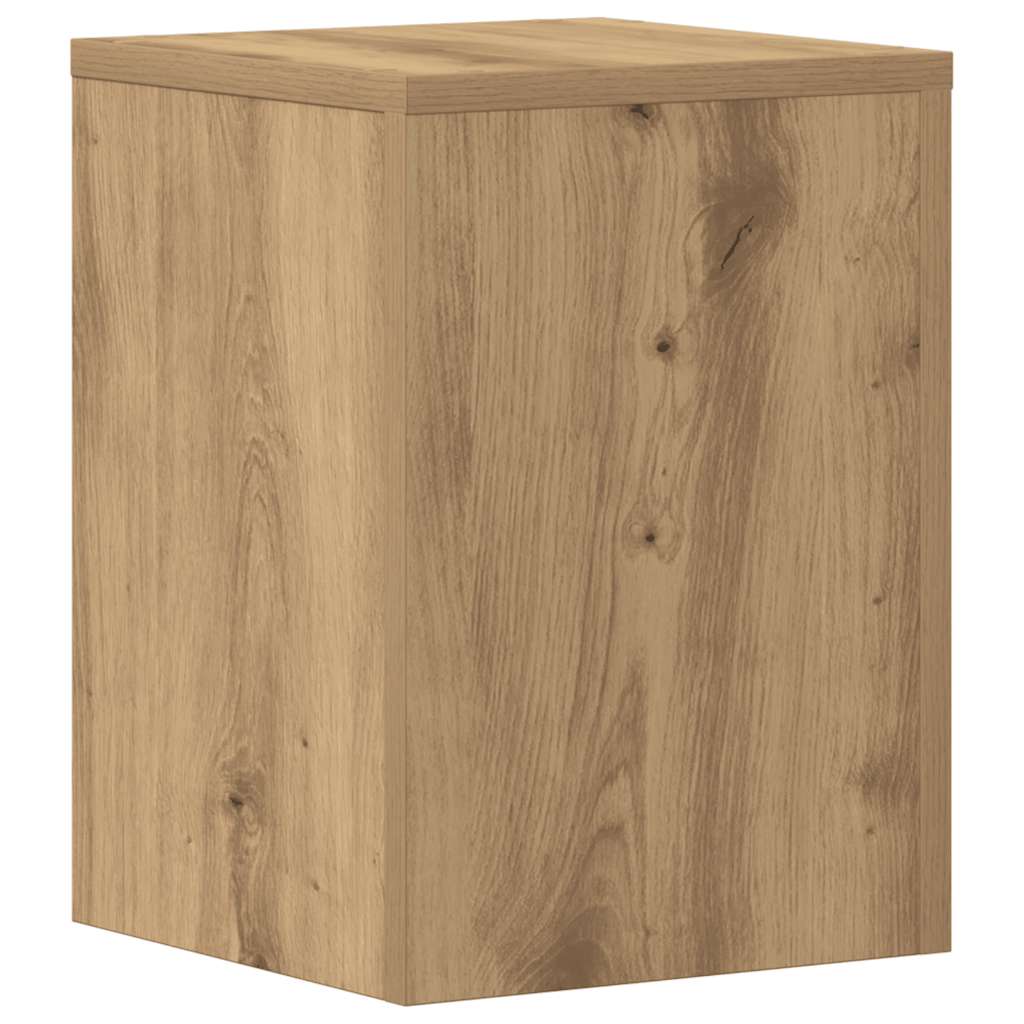 plantestativer 2 stk. 25x25x35 cm konstrueret træ egetræsfarvet
