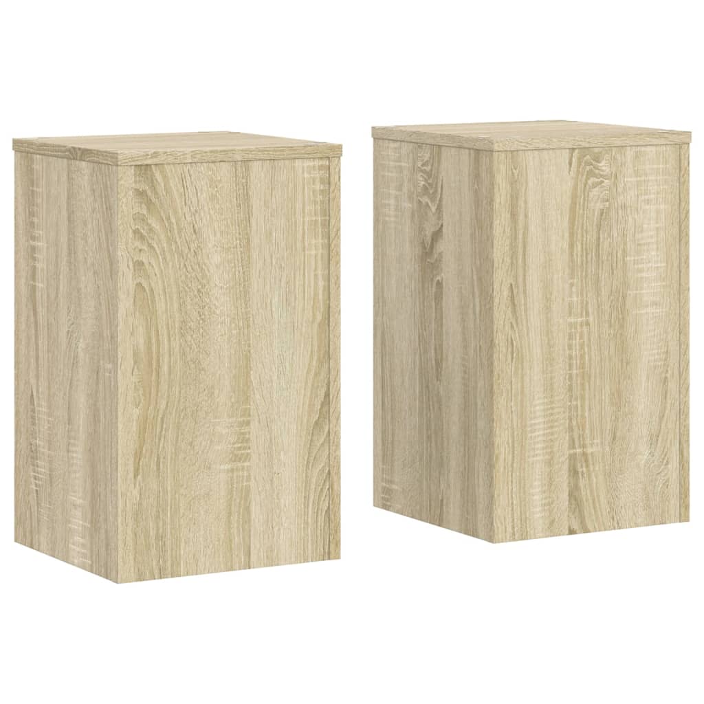 plantestativer 2 stk. 30x30x50 cm konstrueret træ sonoma-eg