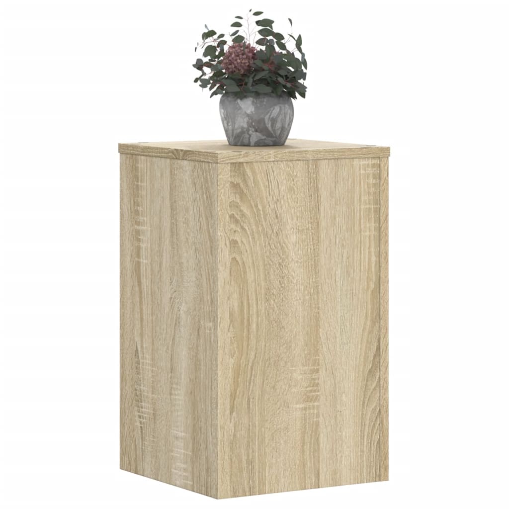 plantestativer 2 stk. 30x30x50 cm konstrueret træ sonoma-eg