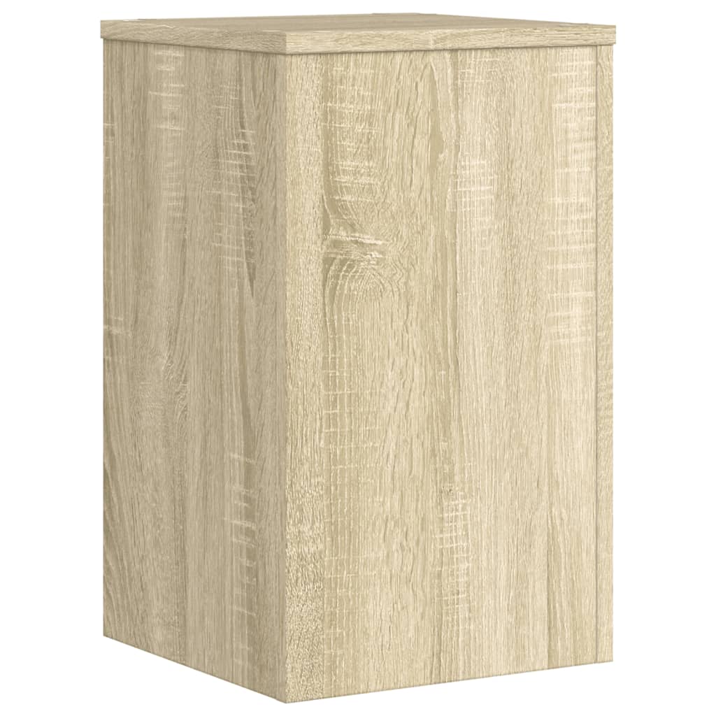 plantestativer 2 stk. 30x30x50 cm konstrueret træ sonoma-eg