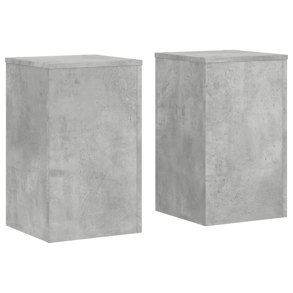 Planteholder 2 stk. Betongrå 30 x 30 x 50 cm Konstrueret træ