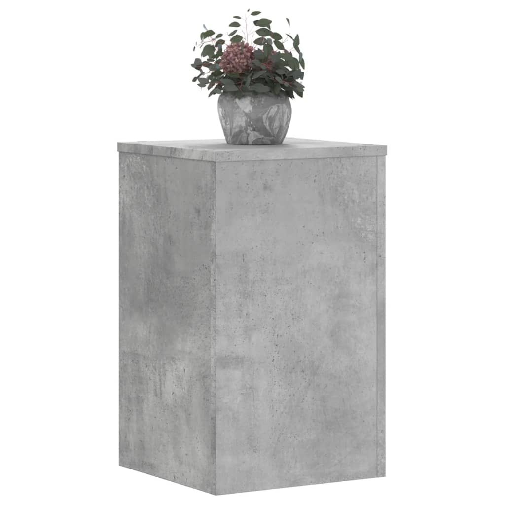 Planteholder 2 stk. Betongrå 30 x 30 x 50 cm Konstrueret træ