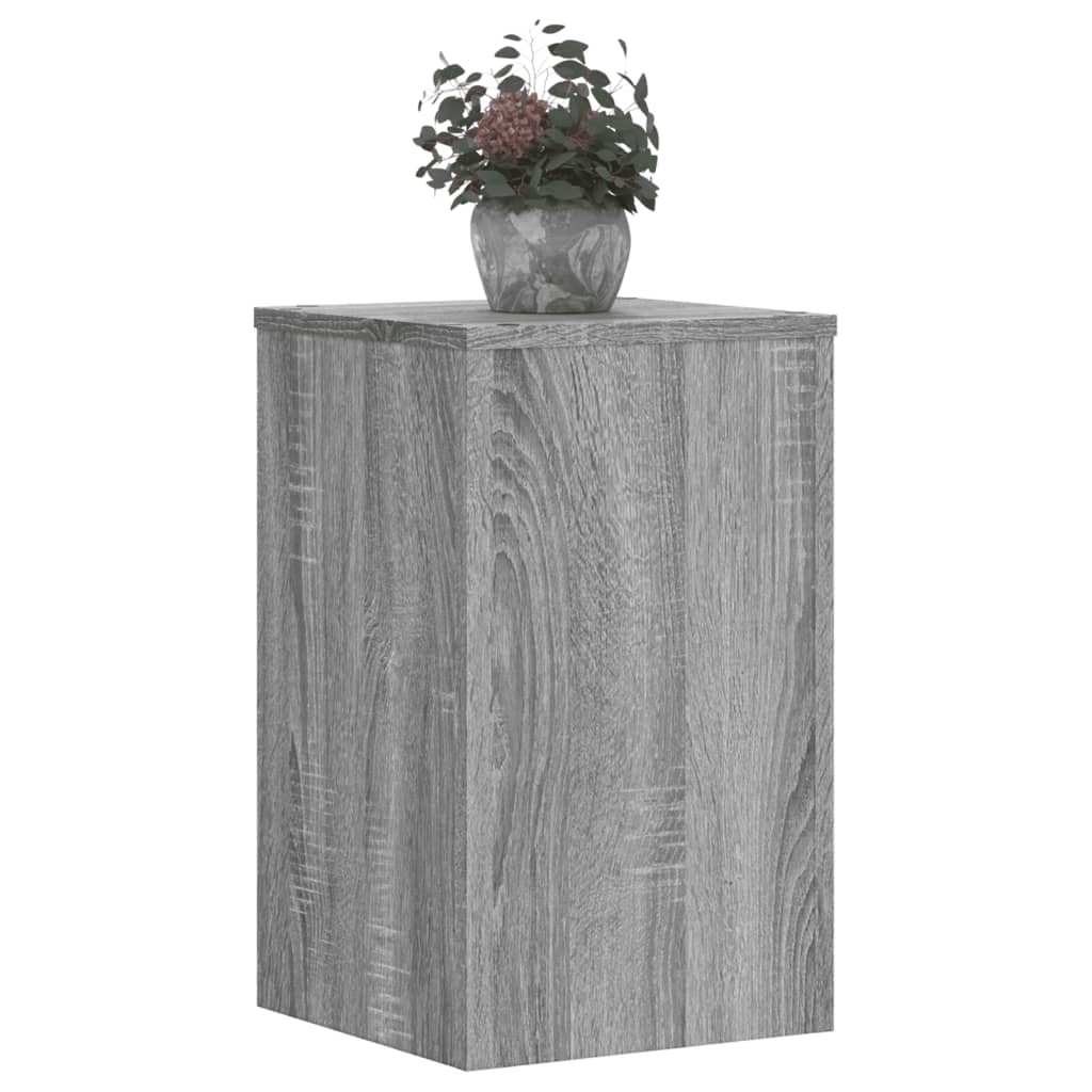 plantestativer 2 stk. 30x30x50 cm konstrueret træ grå sonoma-eg