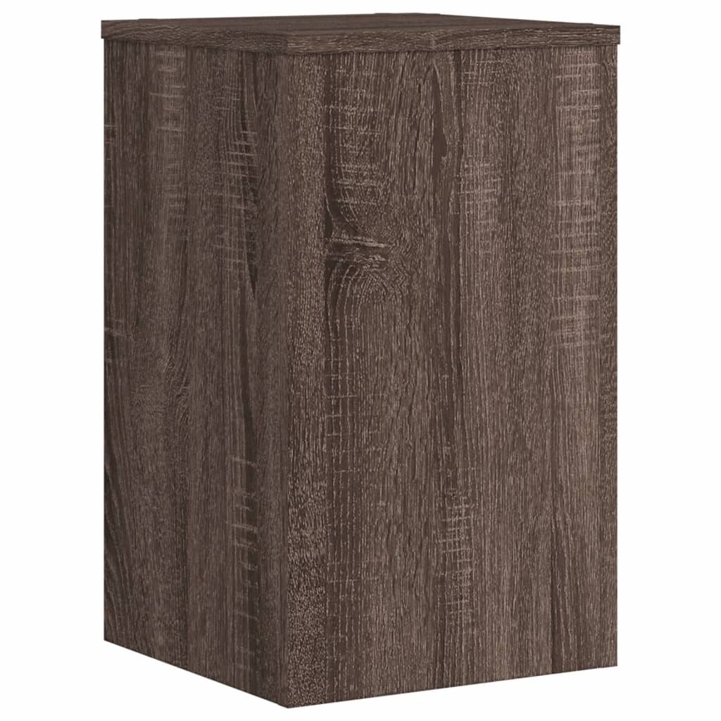 plantestativer 2 stk. 30x30x50 cm konstrueret træ brunt eg