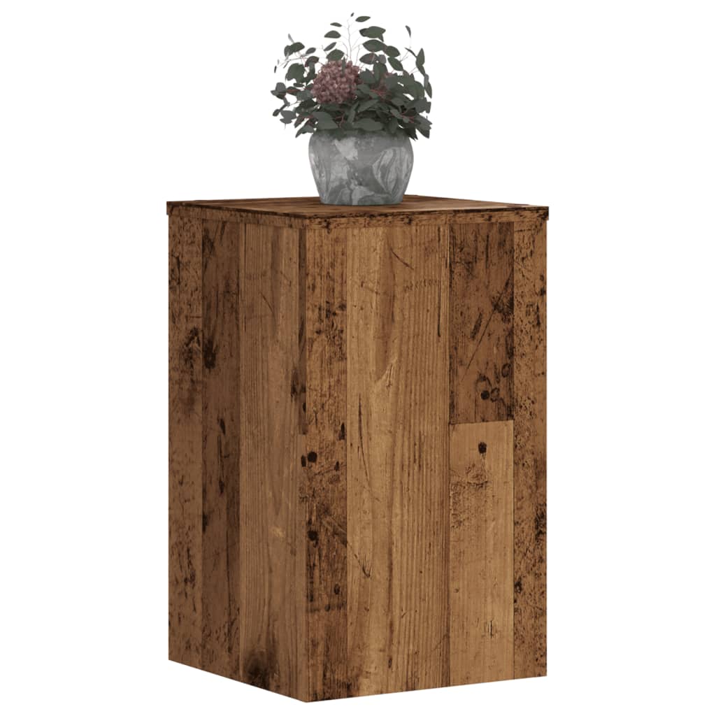 plantestativer 2 stk. 30x30x50 cm konstrueret træ antikt træ