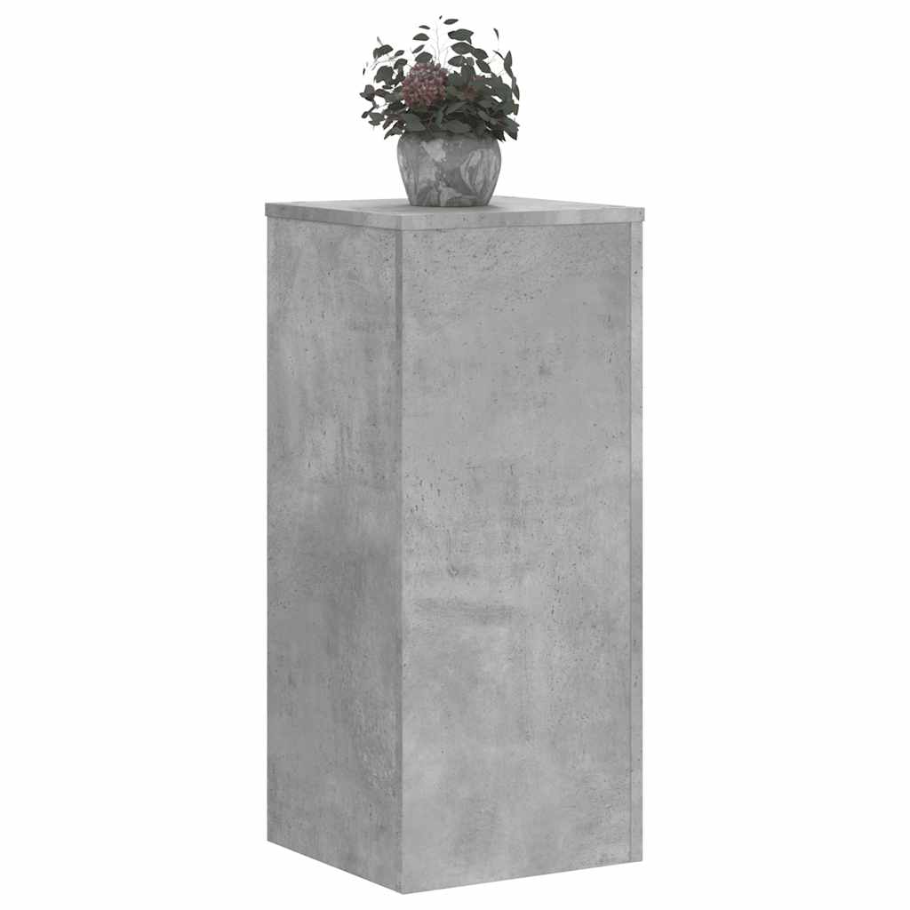 Planteholder 2 stk. Betongrå 30 x 30 x 70 cm Konstrueret træ