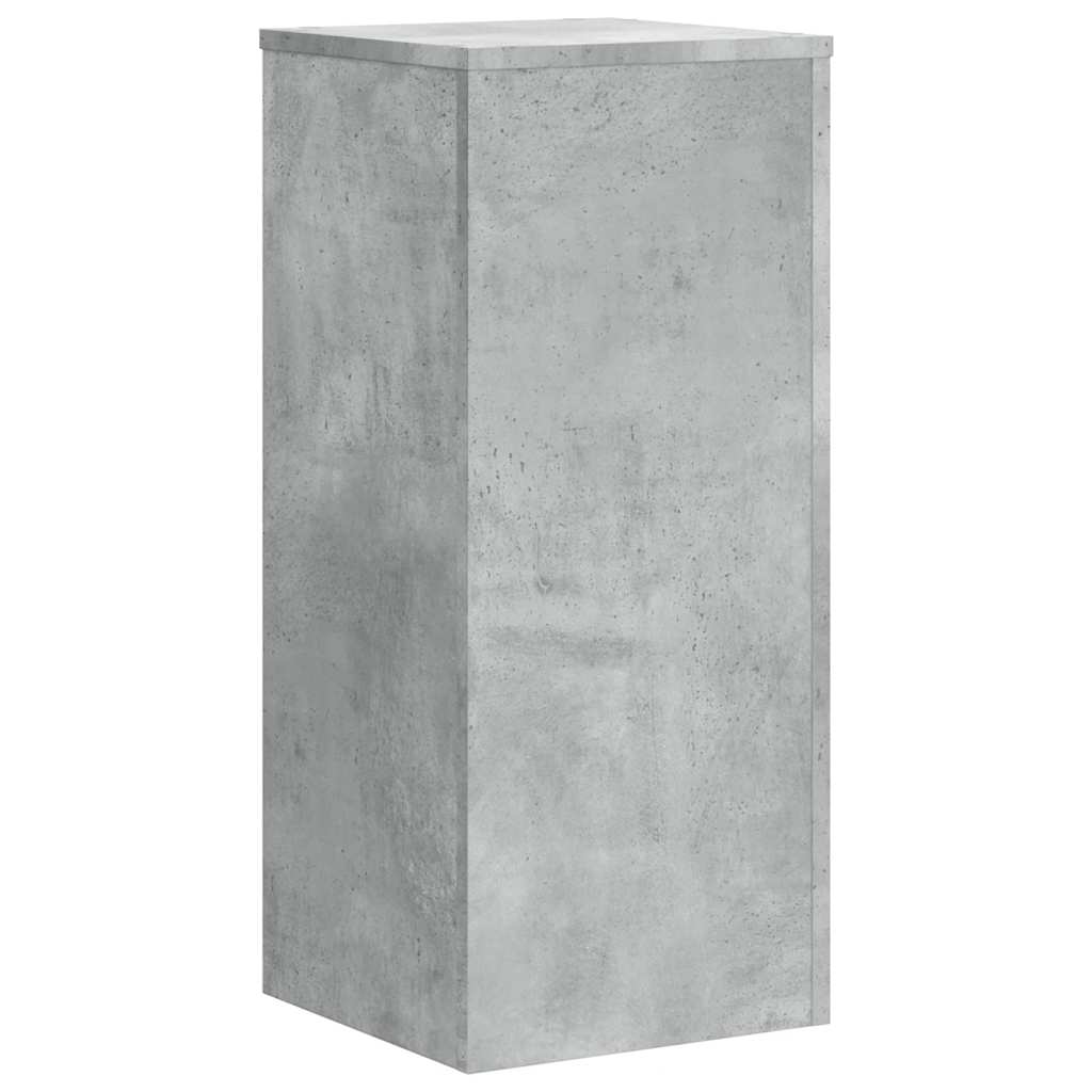 Planteholder 2 stk. Betongrå 30 x 30 x 70 cm Konstrueret træ