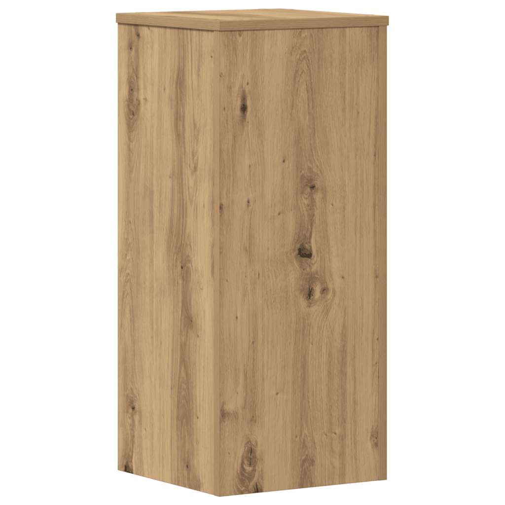plantestativer 2 stk. 30x30x70 cm konstrueret træ egetræsfarvet