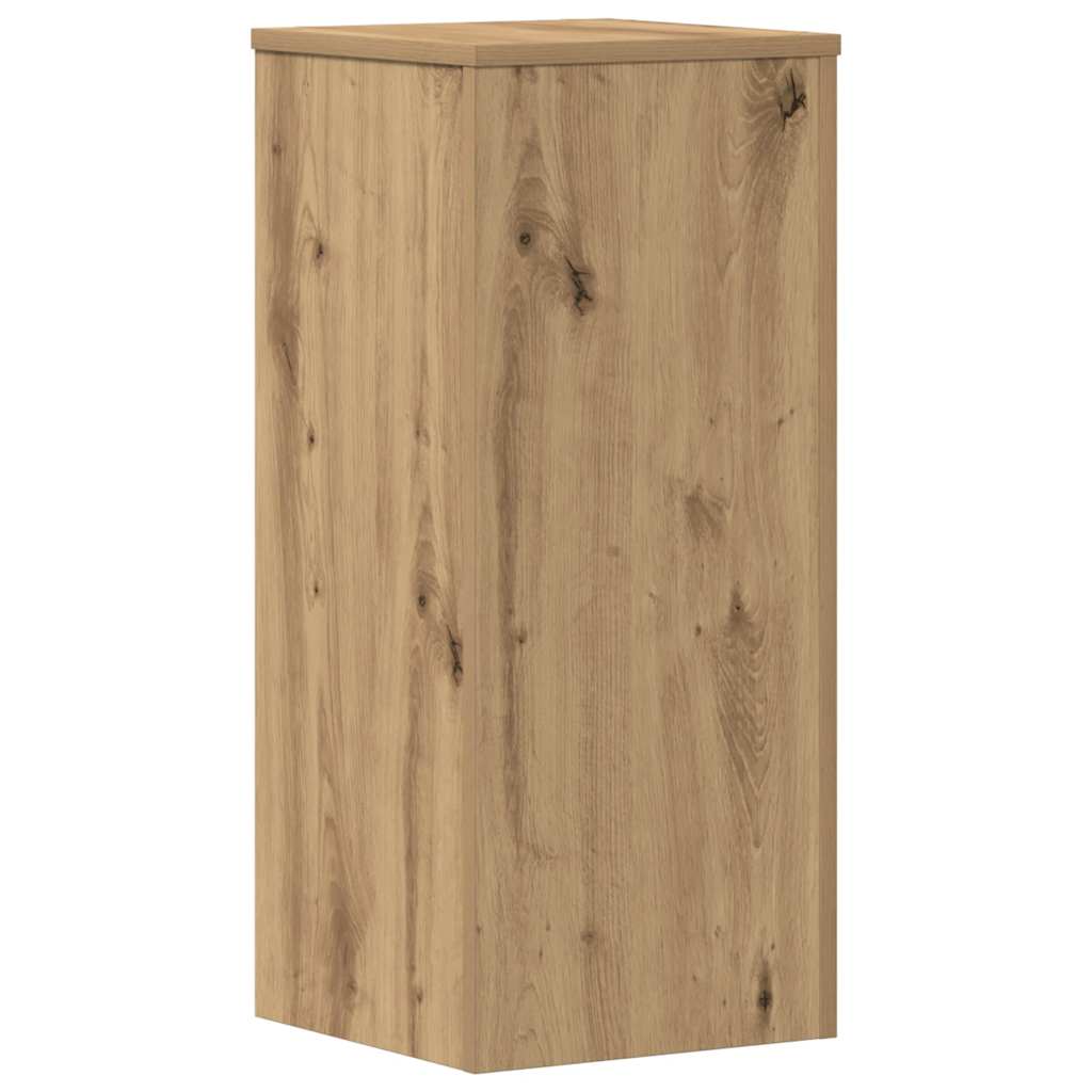 plantestativer 2 stk. 30x30x70 cm konstrueret træ egetræsfarvet
