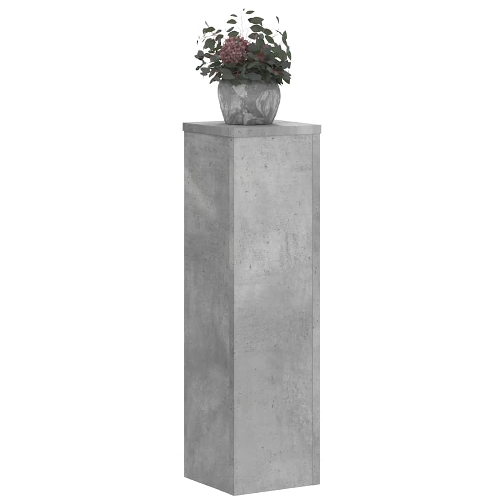 Planteholder 2 stk. Betongrå 17 x 17 x 60 cm Konstrueret træ