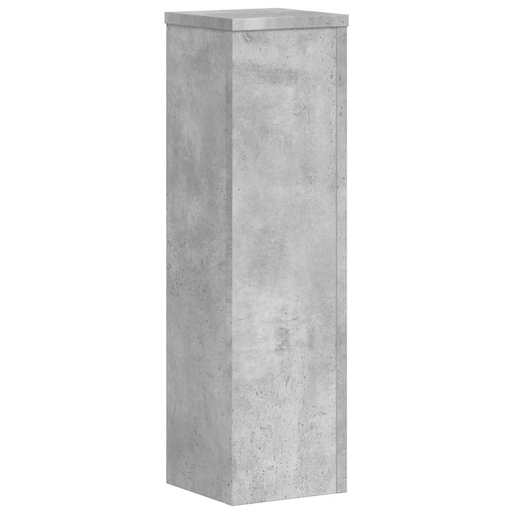 Planteholder 2 stk. Betongrå 17 x 17 x 60 cm Konstrueret træ