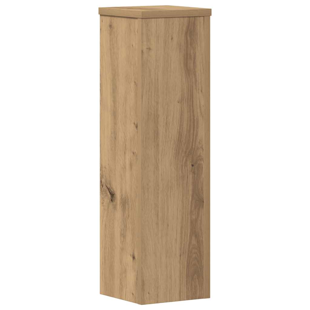 plantestativer 2 stk. 17x17x60 cm konstrueret træ egetræsfarvet