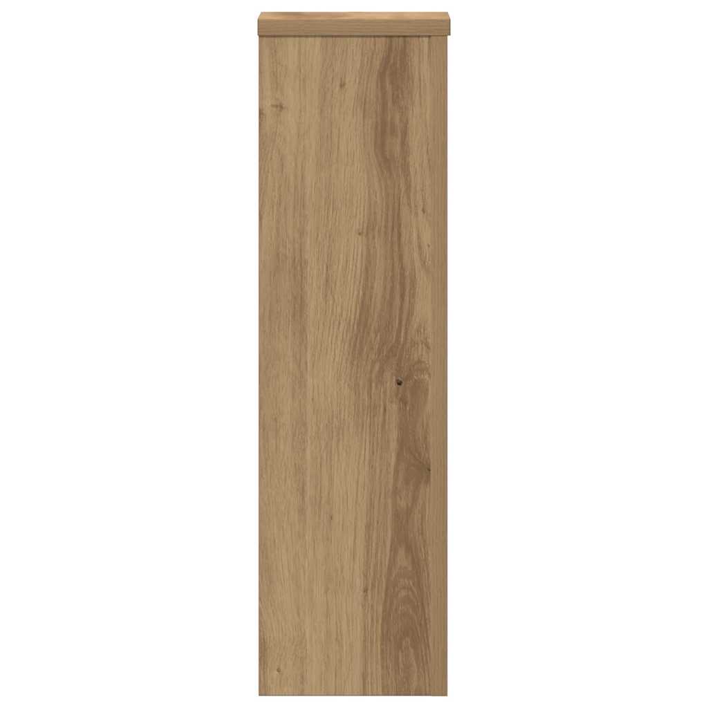 plantestativer 2 stk. 17x17x60 cm konstrueret træ egetræsfarvet