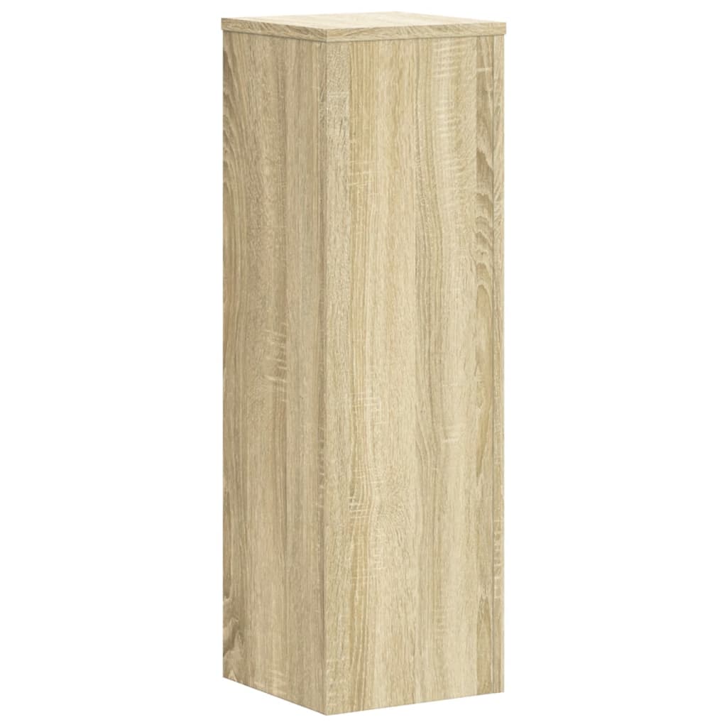 plantestativer 2 stk. 25x25x80 cm konstrueret træ sonoma-eg