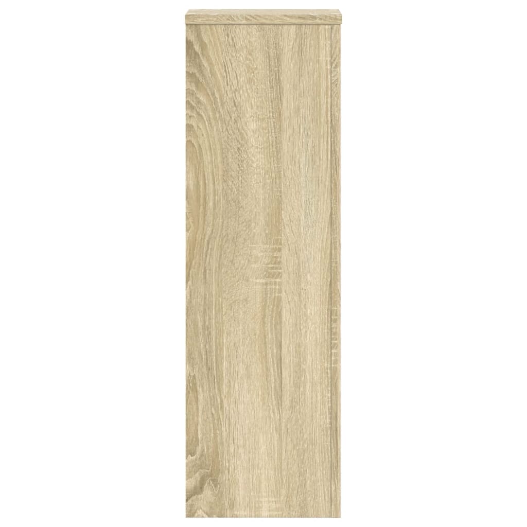 plantestativer 2 stk. 25x25x80 cm konstrueret træ sonoma-eg