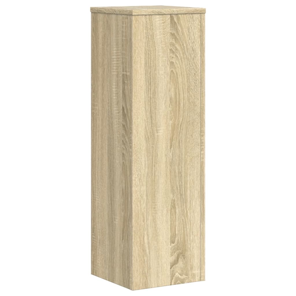 plantestativer 2 stk. 25x25x80 cm konstrueret træ sonoma-eg