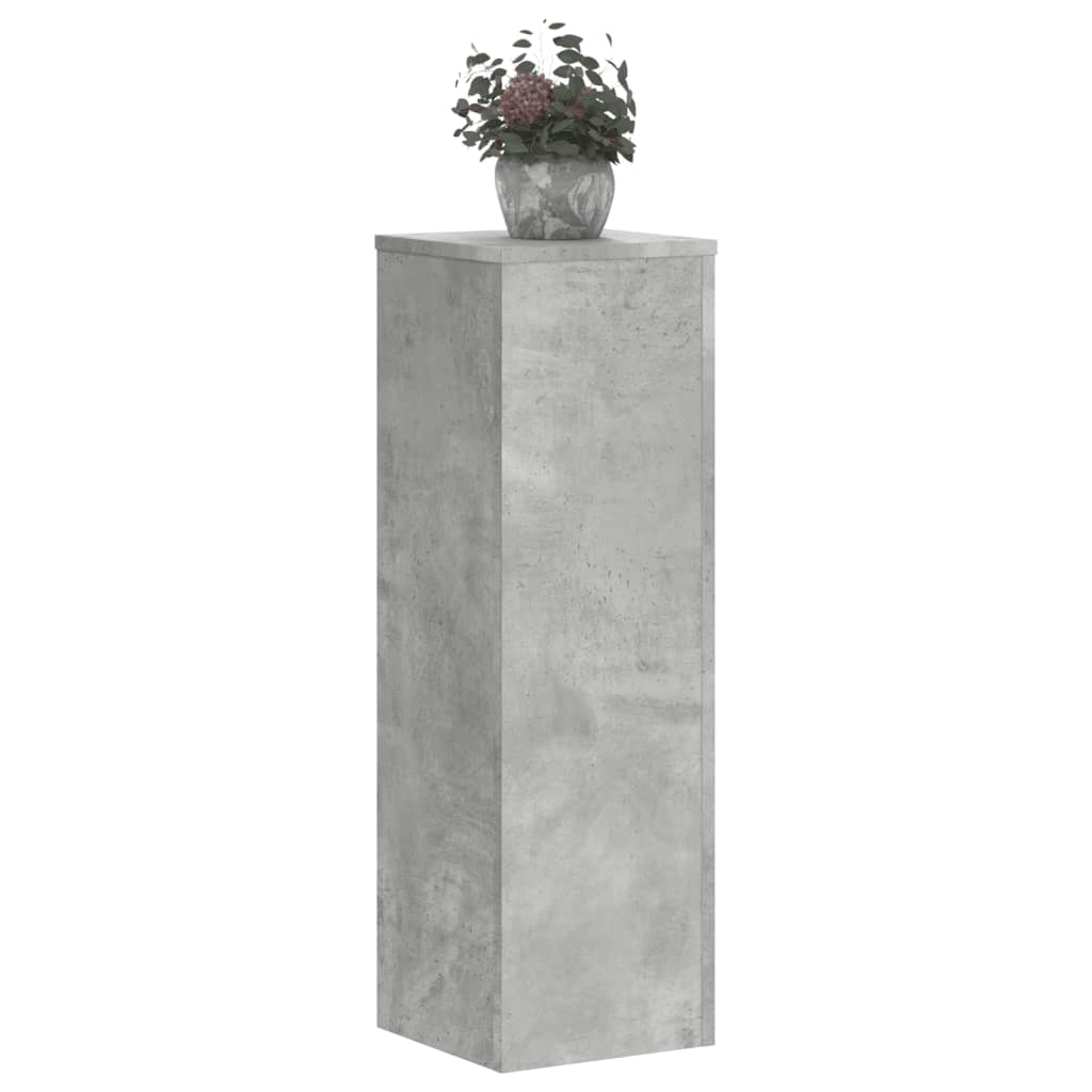 Planteholder 2 stk. Betongrå 25 x 25 x 80 cm Konstrueret træ