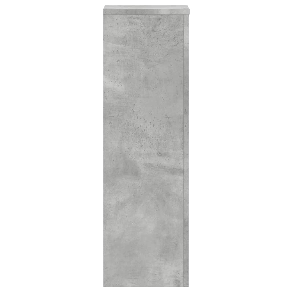 Planteholder 2 stk. Betongrå 25 x 25 x 80 cm Konstrueret træ