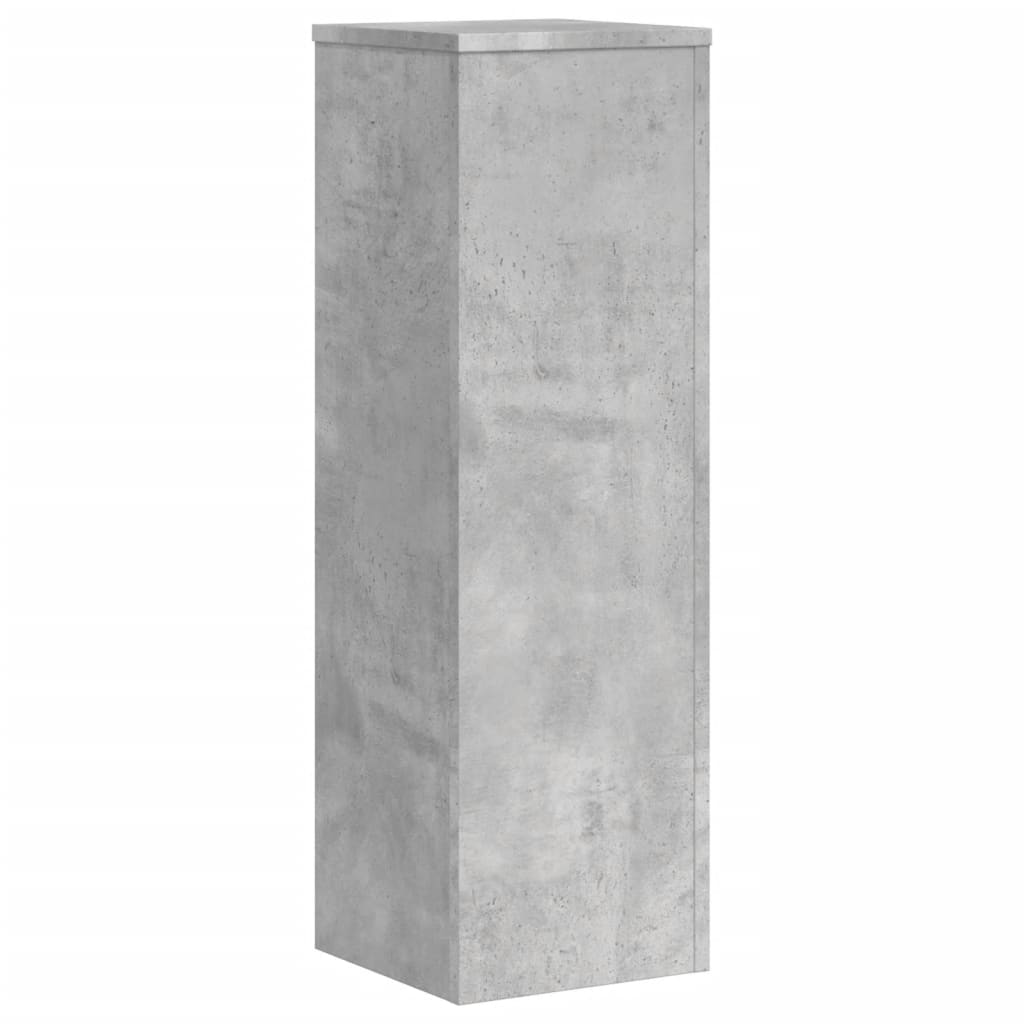 Planteholder 2 stk. Betongrå 25 x 25 x 80 cm Konstrueret træ