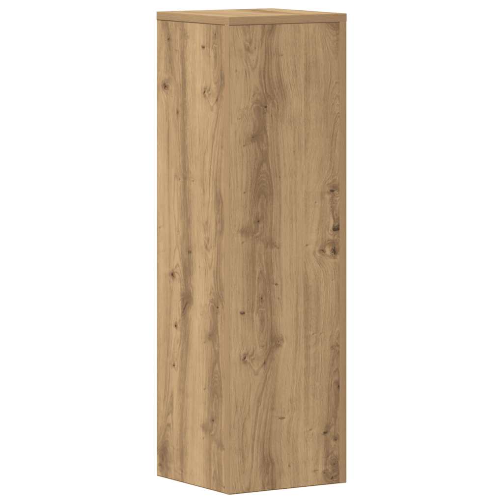 plantestativer 2 stk. 25x25x80 cm konstrueret træ egetræsfarvet