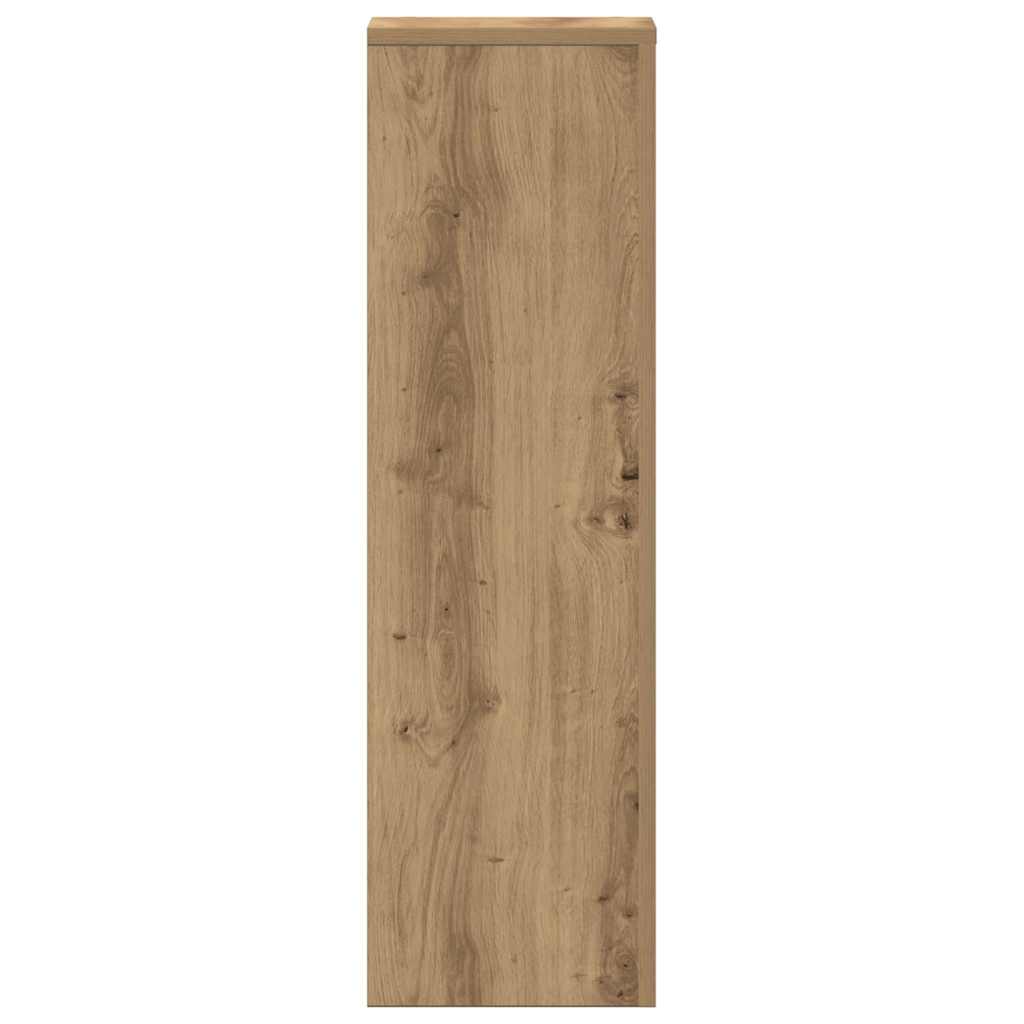 plantestativer 2 stk. 25x25x80 cm konstrueret træ egetræsfarvet