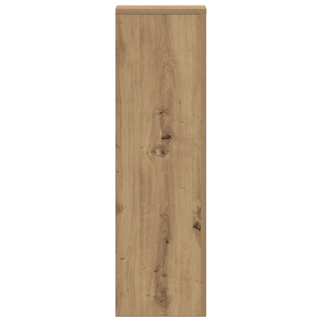 plantestativer 2 stk. 25x25x80 cm konstrueret træ egetræsfarvet