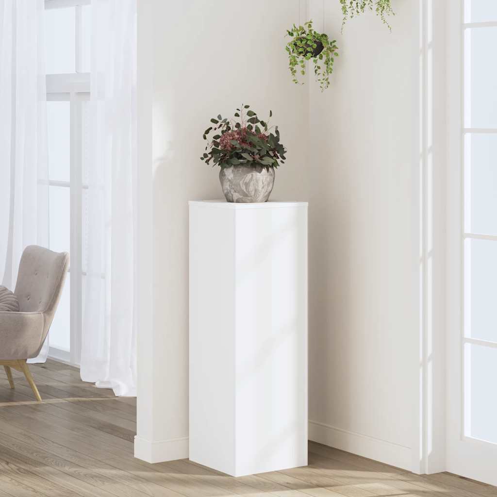 plantestativ 33x33x100 cm konstrueret træ hvid