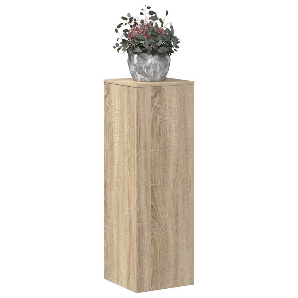 plantestativ 33x33x100 cm konstrueret træ sonoma-eg
