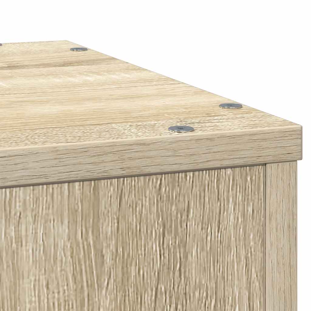 plantestativ 33x33x100 cm konstrueret træ sonoma-eg