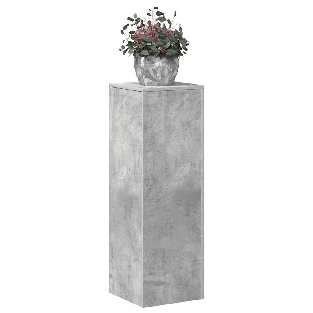 plantestativ 33x33x100 cm konstrueret træ betongrå