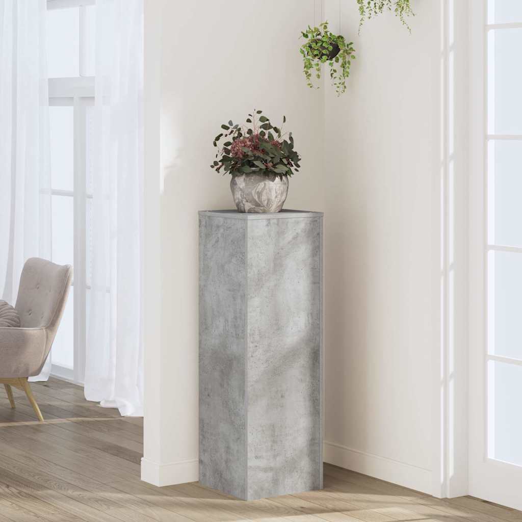 plantestativ 33x33x100 cm konstrueret træ betongrå