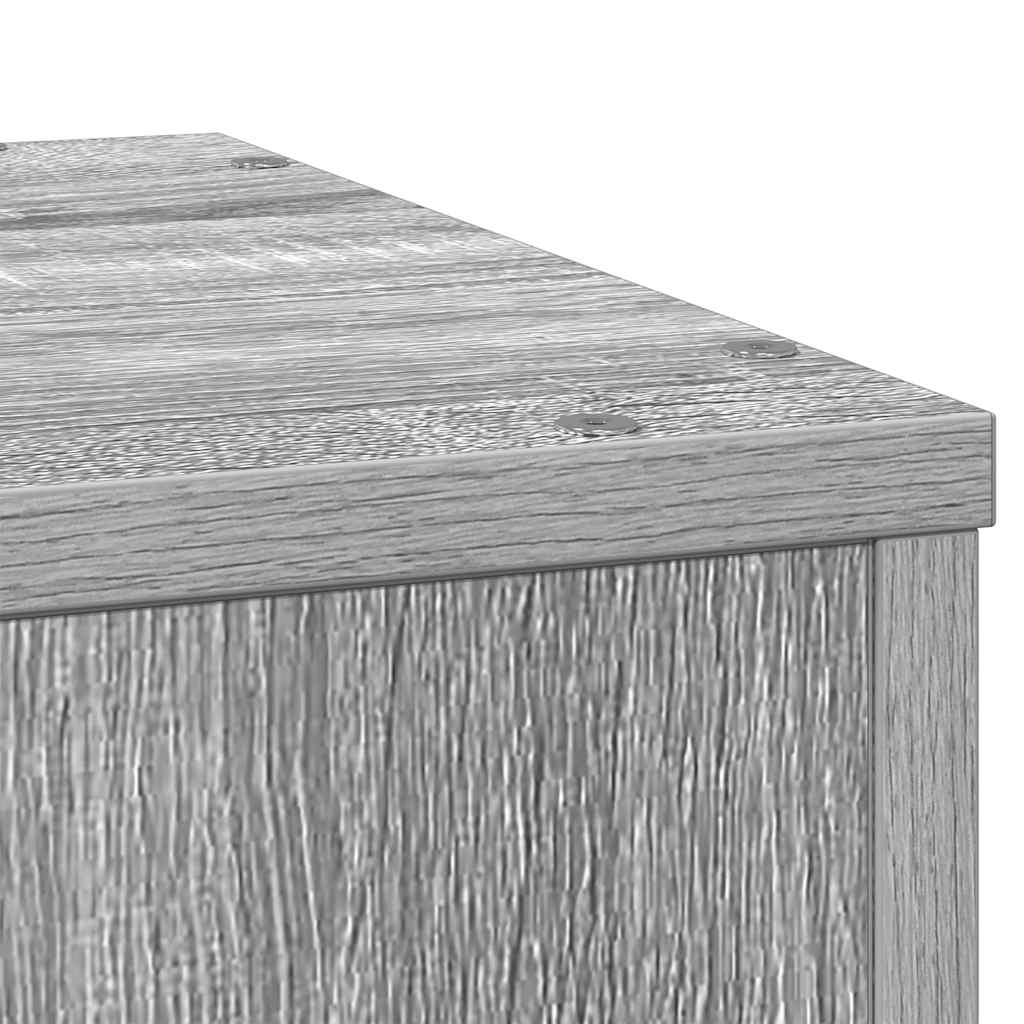 plantestativ 33x33x100 cm konstrueret træ grå sonoma-eg