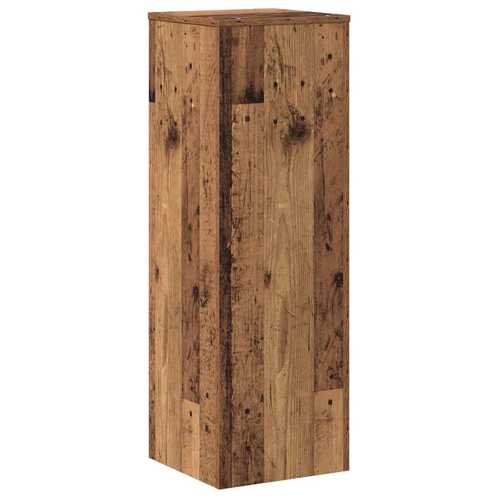 plantestativ 33x33x100 cm konstrueret træ gammelt trælook
