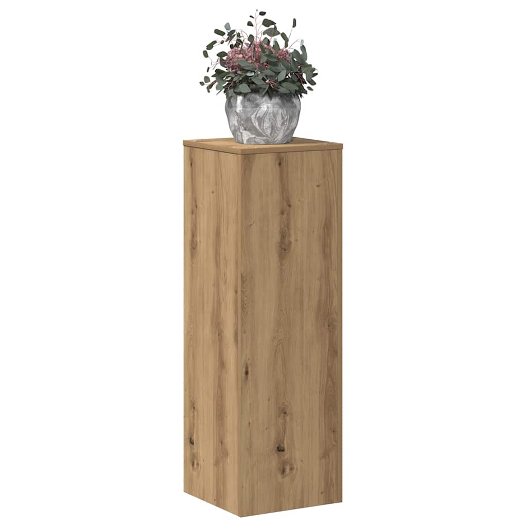 plantestativ 33x33x100 cm konstrueret træ gammelt egetræslook