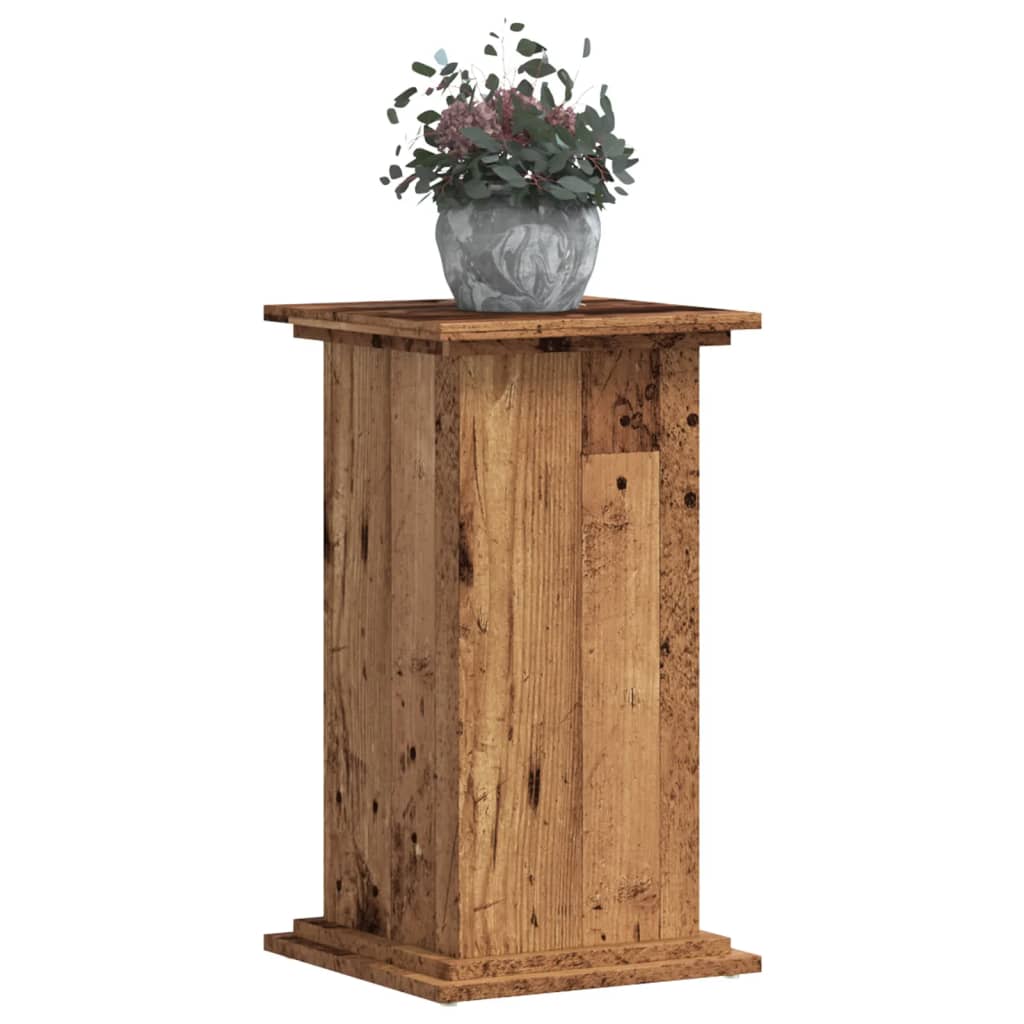 Planteholder Gammelt træ 33 x 33 x 60 cm Konstrueret træ