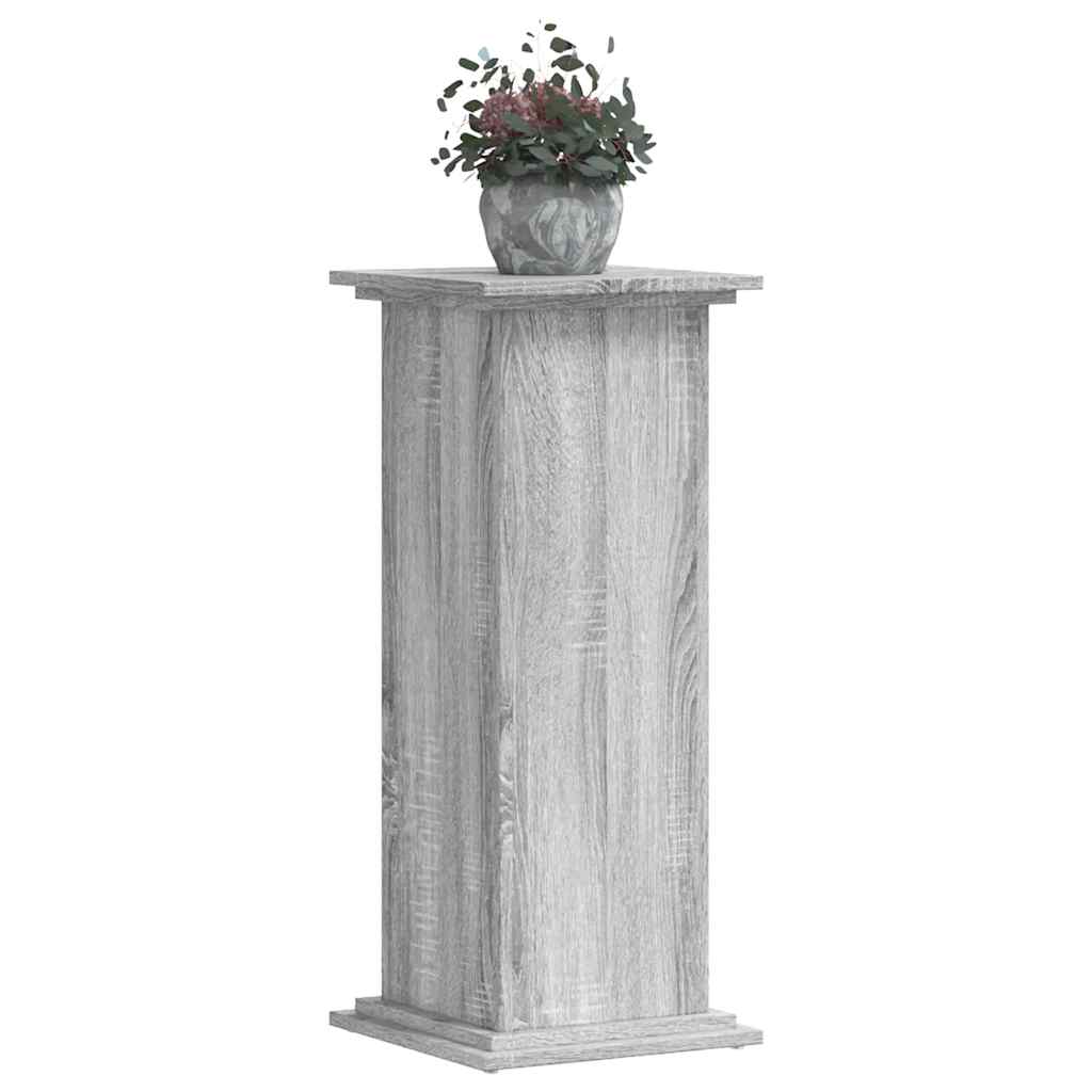 plantestativ 33x33x80 cm konstrueret træ grå sonoma-eg