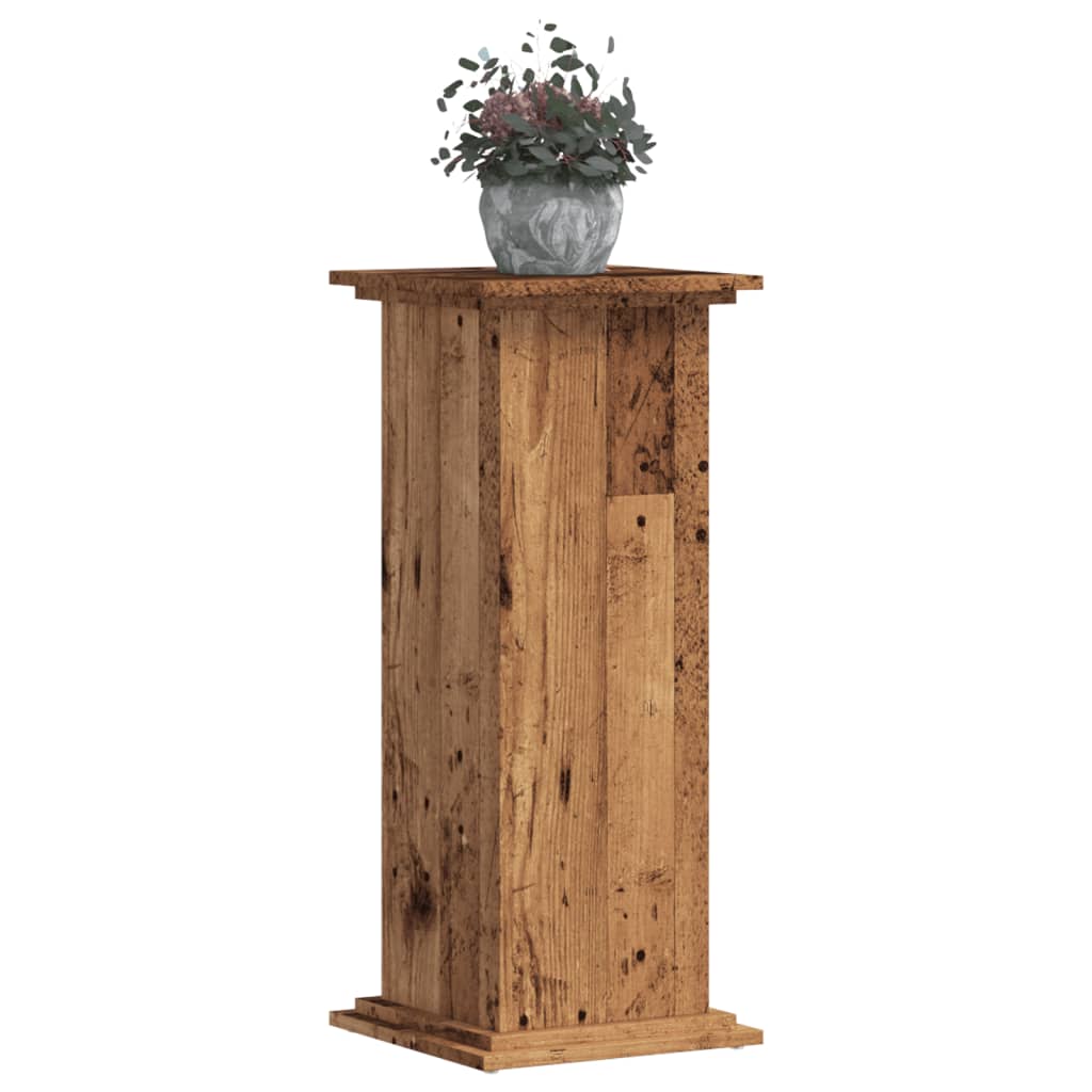 Planteholder Gammelt træ 33 x 33 x 80 cm Konstrueret træ