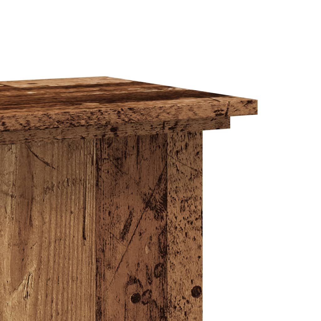 Planteholder Gammelt træ 33 x 33 x 80 cm Konstrueret træ